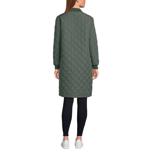 Lands' End Women's Bomber Coat, New XS Forest Green - Picture 6 of 9